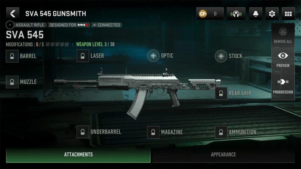 warzone mobile gunsmith